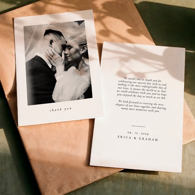 Classic Minimalist Wedding Thank You Card (Creator Uploaded)