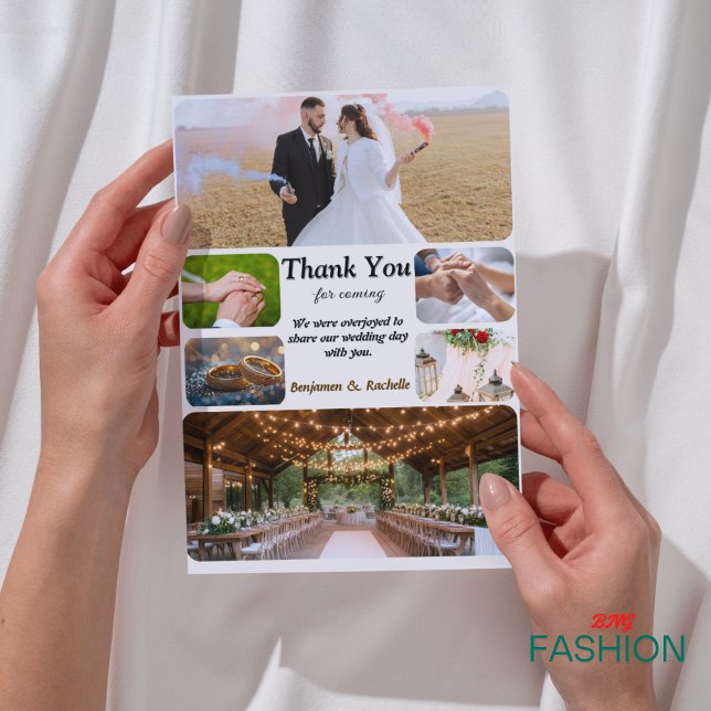 Classic Minimalist Wedding Thank You Card W note (#foryou)