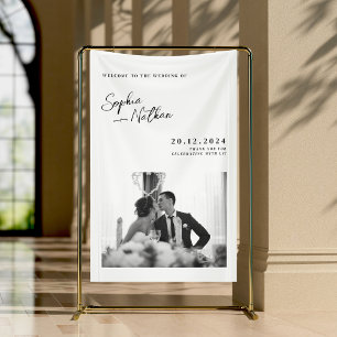 Classic Minimalist Wedding Welcome Banner