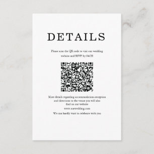 Classic Minimalist White & black Enclosure Card