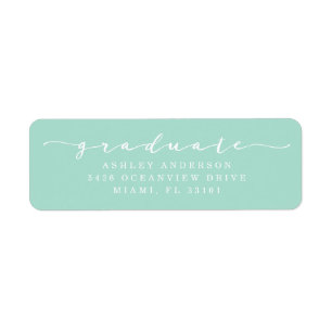 Classic Mint Graduation Address Labels
