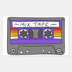 Classic Mix Tape Rectangular Sticker