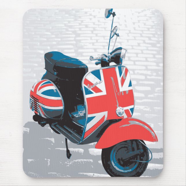 Classic Mod Scooter Mouse Pad (Front)