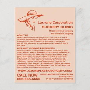 Classic Model, Plastic Surgeon, Plastic Surgery Flyer