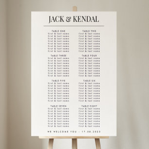 Classic Modern Black and White Wedding Sign