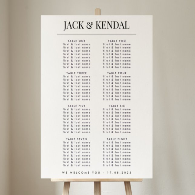 Classic Modern Black and White Wedding Sign (Creator Uploaded)
