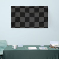 Classic Modern Black & Smoky Black Chequerboard 