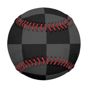 Classic Modern Black & Smoky Black Chequerboard  Baseball