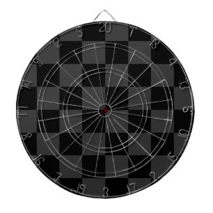 Classic Modern Black & Smoky Black Chequerboard  Dartboard
