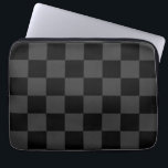 Classic Modern Black & Smoky Black Chequerboard  Laptop Sleeve<br><div class="desc">The Black & Smoky Black Chequerboard pattern is a timeless yet contemporary design that exudes sophistication and versatility. Featuring alternating black and smoky black squares, this geometric composition creates a bold yet subtle contrast, making it perfect for fashion, interior design, and accessories. The monochrome aesthetic lends itself to both classic...</div>
