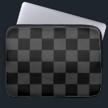 Classic Modern Black & Smoky Black Chequerboard  Laptop Sleeve<br><div class="desc">The Black & Smoky Black Chequerboard pattern is a timeless yet contemporary design that exudes sophistication and versatility. Featuring alternating black and smoky black squares, this geometric composition creates a bold yet subtle contrast, making it perfect for fashion, interior design, and accessories. The monochrome aesthetic lends itself to both classic...</div>
