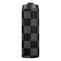 Classic Modern Black & Smoky Black Chequerboard 