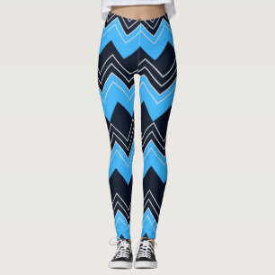 Classic Modern Blue And Black Trippy Leggings