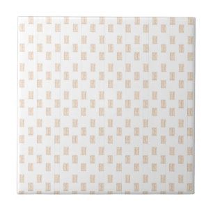 Classic Modern Ceramic Tile Beige & White Square