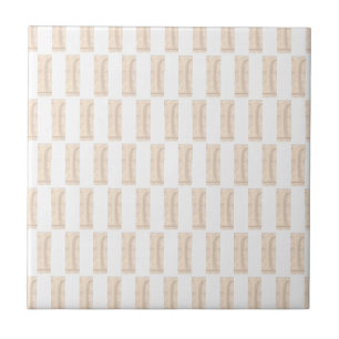 Classic Modern Ceramic Tile Beige & White Square
