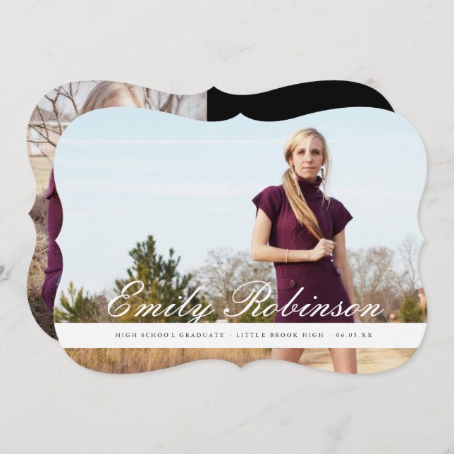 Classic Modern Grad Announcement (Front/Back)