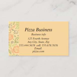 Classic Modern Graphic Art Pizza Business Name Business Card