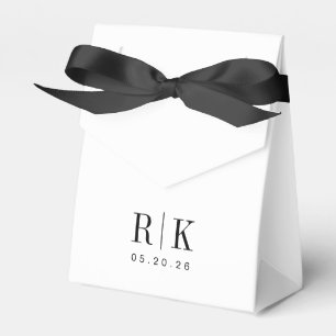 Classic Modern Initials Wedding Favour Box