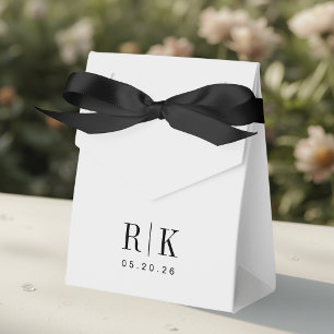 Classic Modern Initials Wedding Favour Box