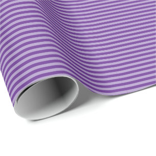 Classic Modern Light Purple and Purple Striped Wrapping Paper