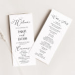 Classic Modern Minimal Minimalist Elegant Wedding Program<br><div class="desc">This is a Classic Modern Minimal Minimalist Elegant Wedding Program!</div>