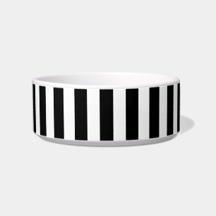 Classic Modern Minimal Striped Black and White  Bowl