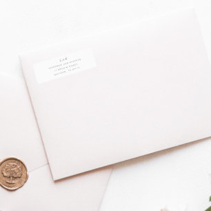 Classic Modern Minimalist Wedding Return Address Label