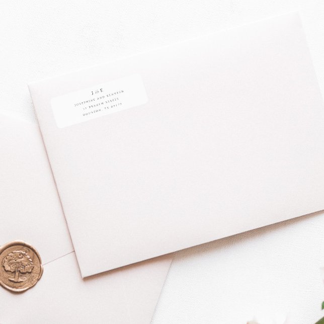 Classic Modern Minimalist Wedding Return Address Label (Creator Uploaded)