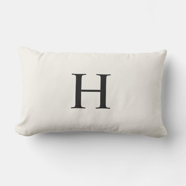 Classic Modern Monogram Lumbar Cushion (Front)
