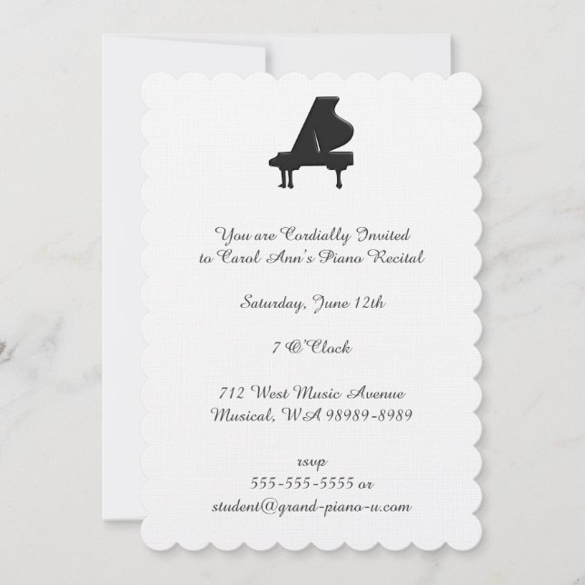 Classic Modern Musical Performance Celebration Invitation (Front)