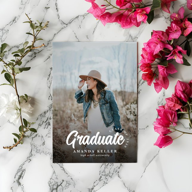 Classic Modern Photo Grid Graduation Party Invitation (Creator Uploaded)
