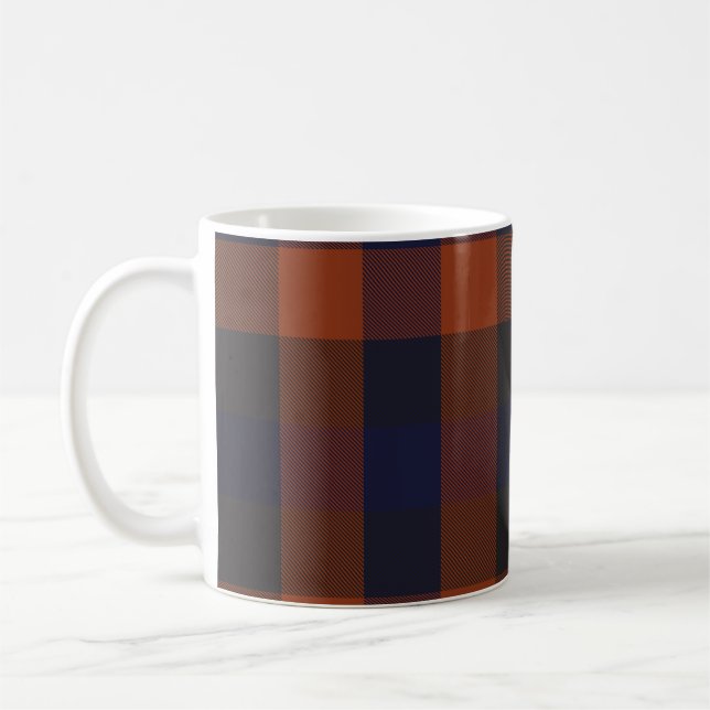 Classic Modern Plaid Tartan Seamless Pattern. appa Coffee Mug (Left)