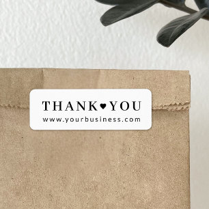 Classic Modern Product Packaging Thank You Return Address Label