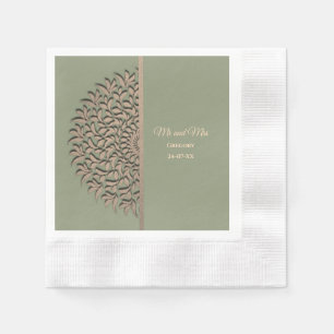 Classic Modern Sage green & gold classic Napkins