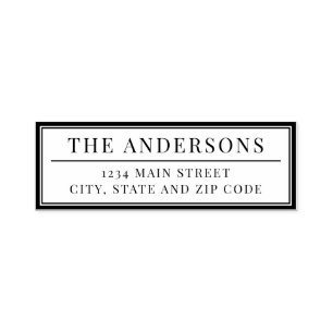 Classic Modern Simple Family Name Return Address Self-inking Stamp