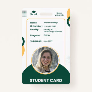 Classic Modern Simple Student ID Name Card ID Badge