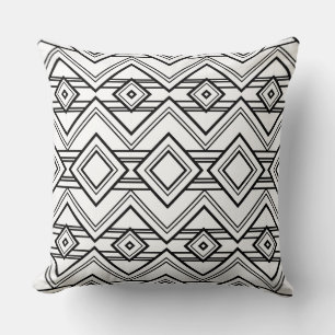 Classic Monochrome Chequered Elegance Cushion