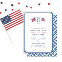 Classic Monogram 4th Of July Wedding