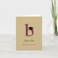 Classic Monogram B Graduation Cap Photo Modern