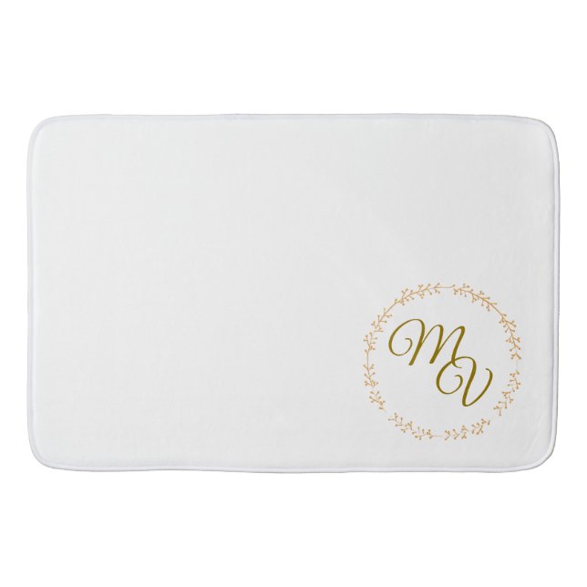 Classic Monogram Bath mat - choice of sizes (Front)