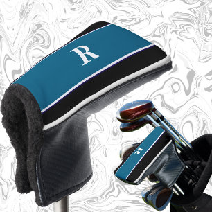 Classic monogram block colours gift for golfer golf head cover