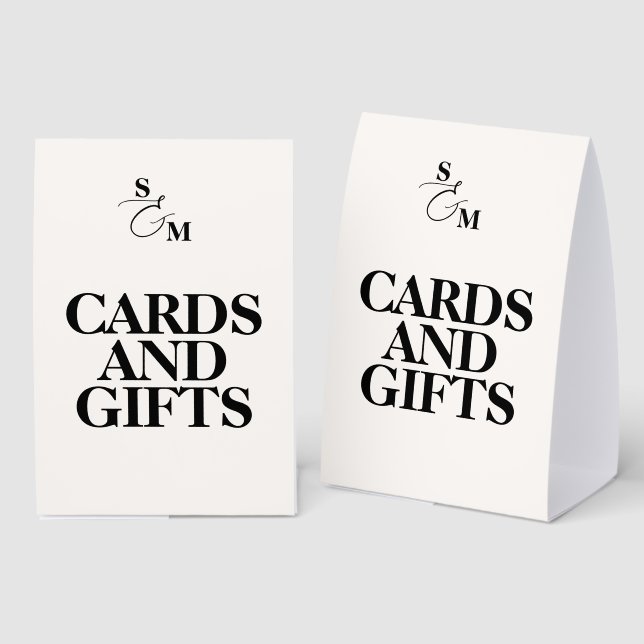 Classic Monogram Cards and Gifts Wedding (Front/Back)