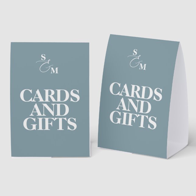 Classic Monogram Cards and Gifts Wedding (Front/Back)