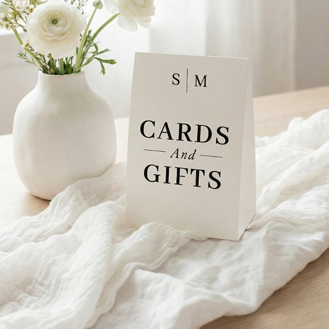 Classic Monogram Cards Gifts White Wedding (Creator Uploaded)