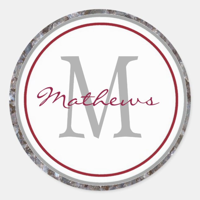 Classic Monogram Envelope Seals and Stickers (Front)