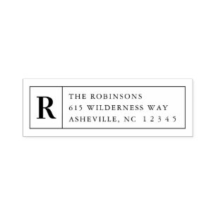 Classic Monogram Family Wedding Return Address Self-inking Stamp