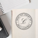 Classic Monogram from the Library of Bookplate Self-inking Stamp<br><div class="desc">Custom-designed bookplate stamp featuring classic style monogram design.</div>