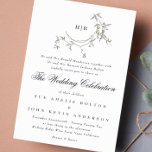 Classic Monogram Gold Wreath Wedding<br><div class="desc">Classic Monogram Gold Wreath Wedding Foil Invitation

ANY QUERIES PLEASE DON'T HESITATE TO CONTACT ME.</div>