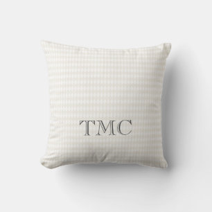 Classic Monogram INITIALS Harlequin Diamonds Chic Cushion