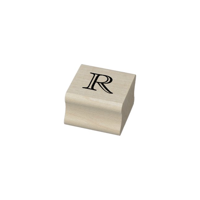 Classic Monogram Letter R 1 Inch Stamp (Stamp)